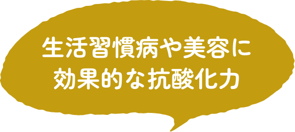 生活習慣病や美容に効果的な抗酸化力